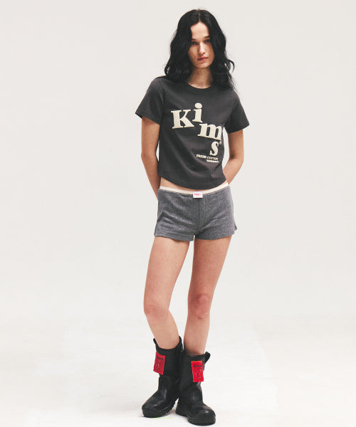 MESSY ALPHA LOGO TEE - 3 COLORS CHARCOAL