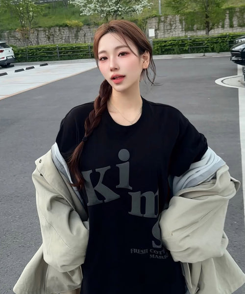 MESSY ALPHA LOGO TEE - 3 COLORS BLACK