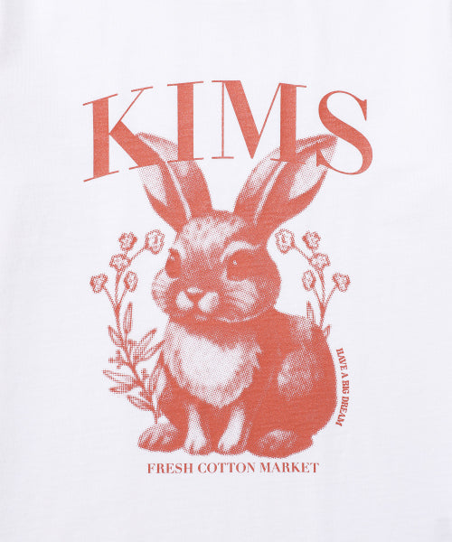 HELLO BUNNY TEE WHITE WHITE