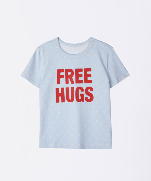 FREE HUGS TEE BABY BABY BLUE