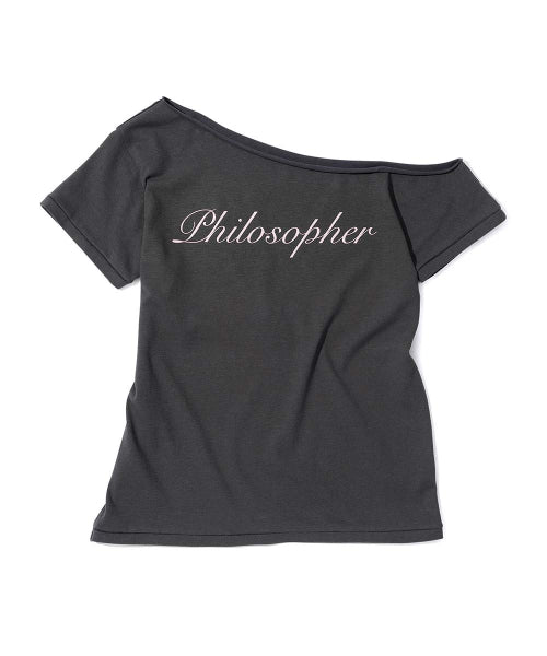 HOOK ME UP LAYERED TEE - 3 COLORS CHARCOAL