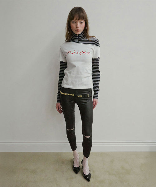 HOOK ME UP LAYERED TEE - 3 COLORS WHITE