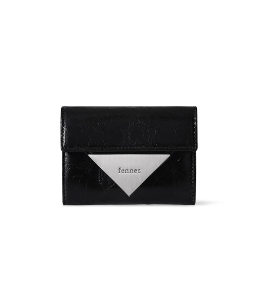 CRINKLE TRIANGLE DOCO WALLET BLACK