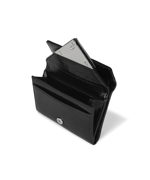 CRINKLE TRIANGLE DOCO WALLET BLACK