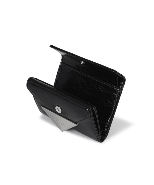 CRINKLE TRIANGLE DOCO WALLET BLACK