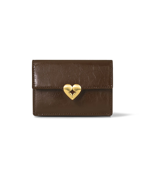 HEARTY TRIPLE WALLET - 2 COLORS BROWN