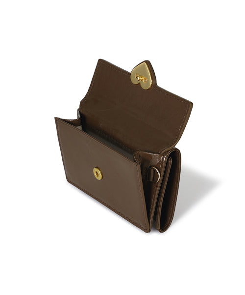 HEARTY TRIPLE WALLET - 2 COLORS BROWN