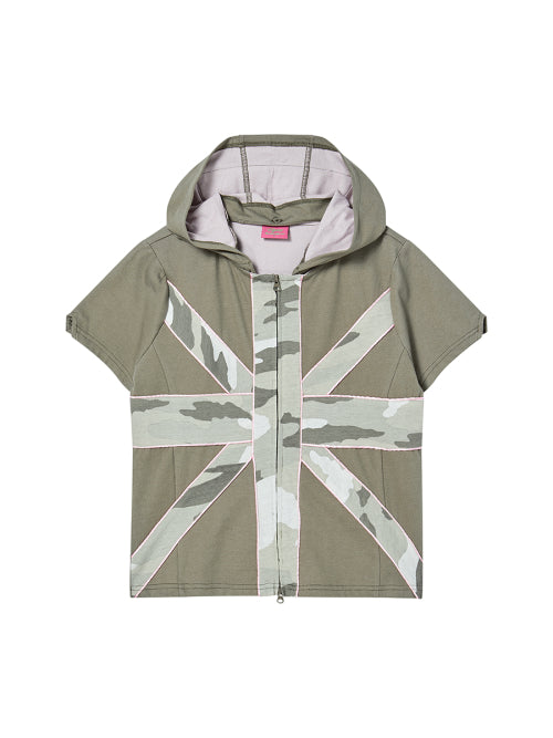 CROSS PATCH HOODIE KHAKI - 3 COLORS