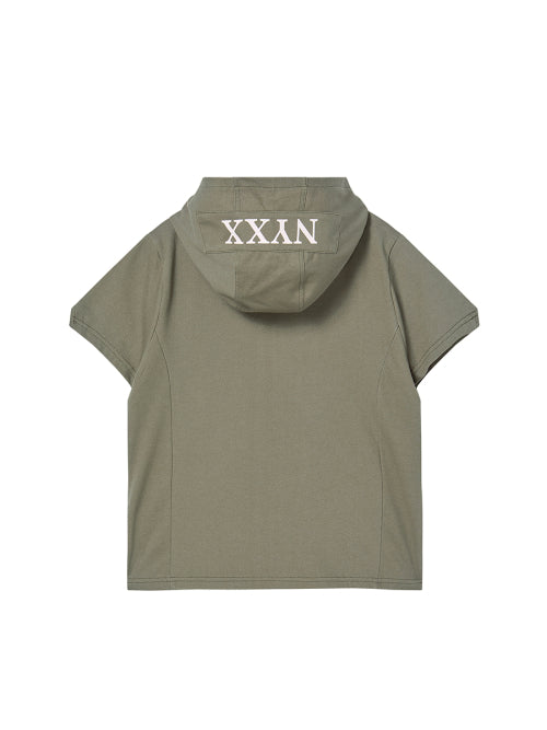 CROSS PATCH HOODIE KHAKI - 3 COLORS