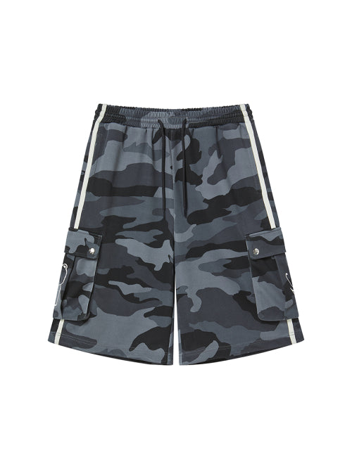 TOUGH BEAR CAMO HALF PANTS BLACK - 2 COLORS