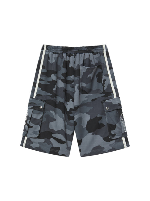 TOUGH BEAR CAMO HALF PANTS BLACK - 2 COLORS