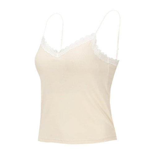 ERGOFIT AIR COTTON V-NECK CAMI TOP - 6 COLORS IVORY
