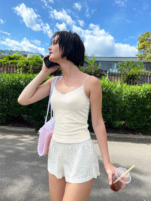 ERGOFIT AIR COTTON V-NECK CAMI TOP - 6 COLORS IVORY