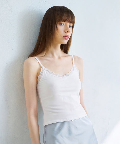 ERGOFIT AIR COTTON V-NECK CAMI TOP - 6 COLORS IVORY