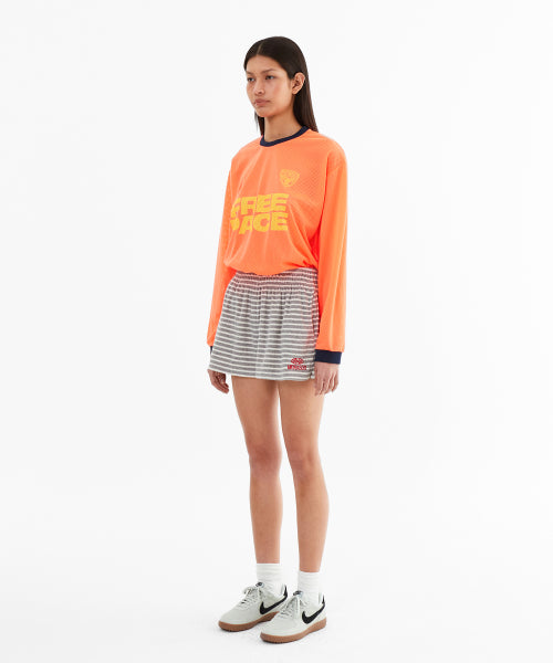 SPORTY MESH ROUND T SHIRT - 5 COLORS ORANGE