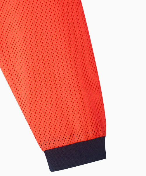 SPORTY MESH ROUND T SHIRT - 5 COLORS ORANGE