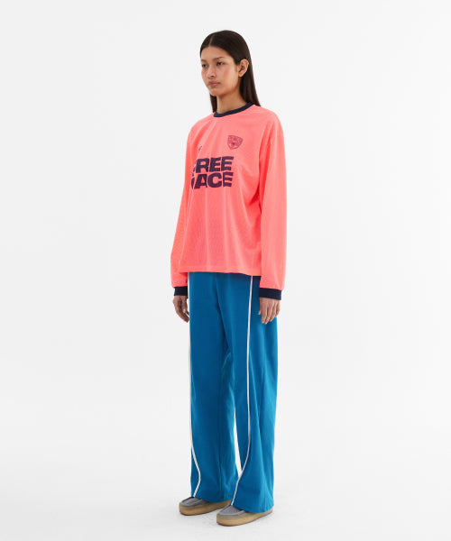 SPORTY MESH ROUND T SHIRT - 5 COLORS PINK