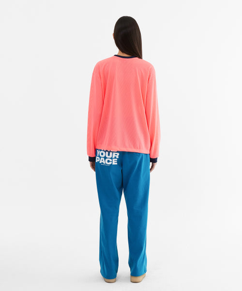 SPORTY MESH ROUND T SHIRT - 5 COLORS PINK