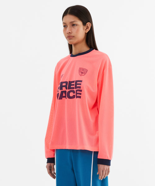 SPORTY MESH ROUND T SHIRT - 5 COLORS PINK