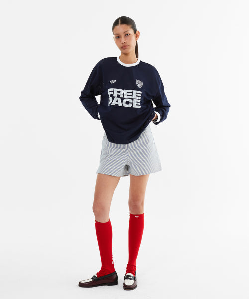 SPORTY MESH ROUND T SHIRT - 5 COLORS NAVY