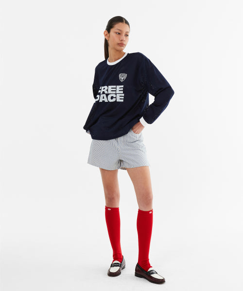 SPORTY MESH ROUND T SHIRT - 5 COLORS NAVY
