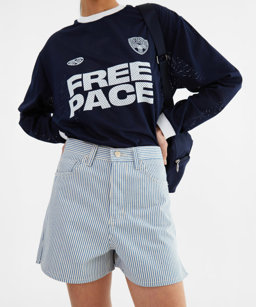 SPORTY MESH ROUND T SHIRT - 5 COLORS NAVY