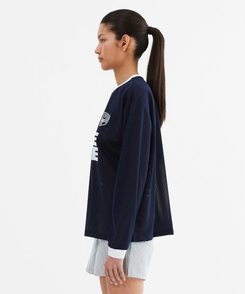 SPORTY MESH ROUND T SHIRT - 5 COLORS NAVY