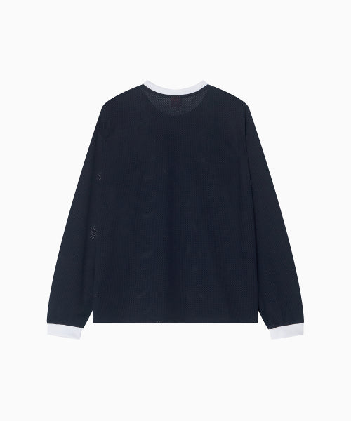 SPORTY MESH ROUND T SHIRT - 5 COLORS NAVY