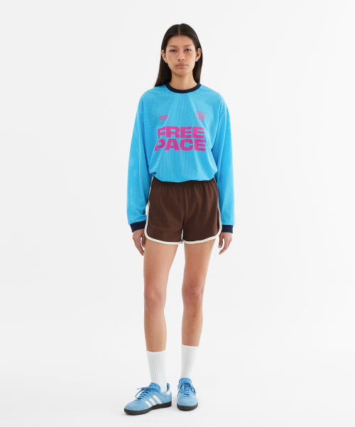 SPORTY MESH ROUND T SHIRT - 5 COLORS BLUE