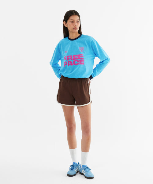 SPORTY MESH ROUND T SHIRT - 5 COLORS BLUE