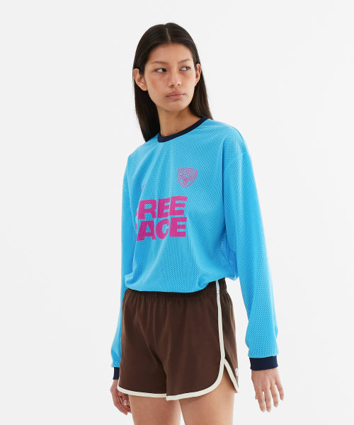 SPORTY MESH ROUND T SHIRT - 5 COLORS BLUE