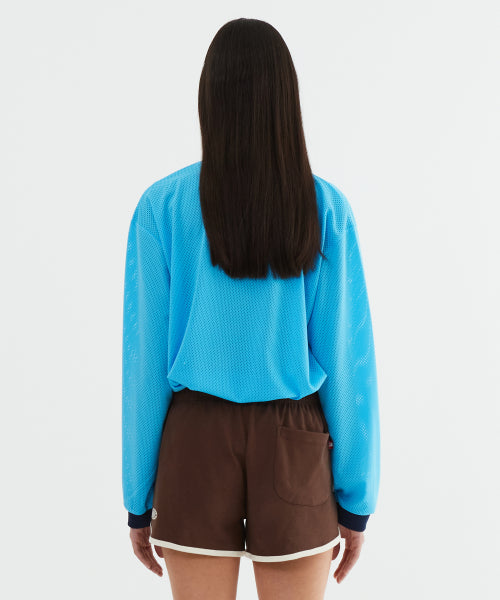 SPORTY MESH ROUND T SHIRT - 5 COLORS BLUE