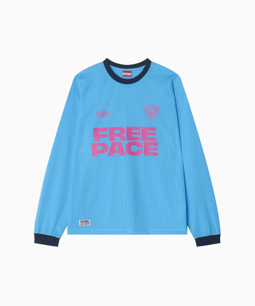 SPORTY MESH ROUND T SHIRT - 5 COLORS BLUE