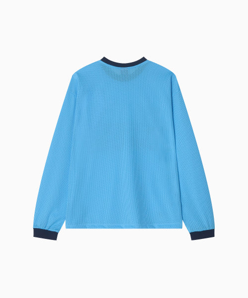 SPORTY MESH ROUND T SHIRT - 5 COLORS BLUE