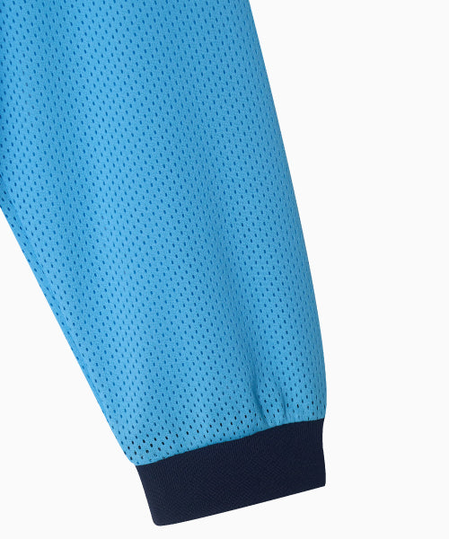 SPORTY MESH ROUND T SHIRT - 5 COLORS BLUE