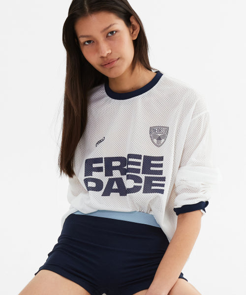 SPORTY MESH ROUND T SHIRT - 5 COLORS WHITE