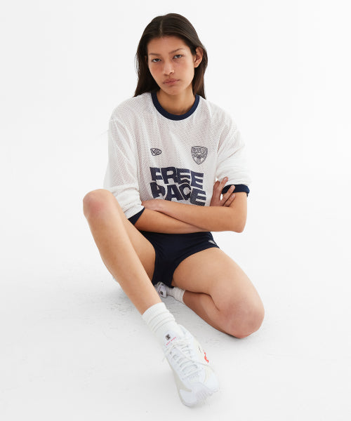 SPORTY MESH ROUND T SHIRT - 5 COLORS WHITE
