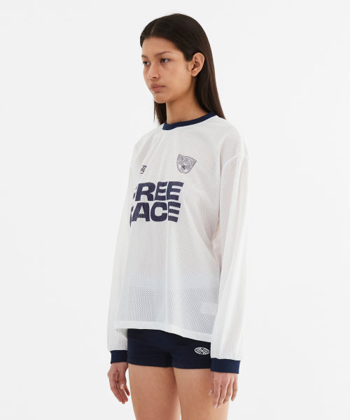 SPORTY MESH ROUND T SHIRT - 5 COLORS WHITE