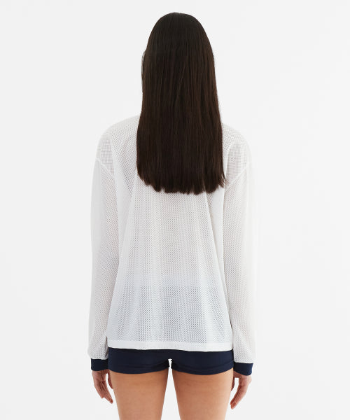 SPORTY MESH ROUND T SHIRT - 5 COLORS WHITE