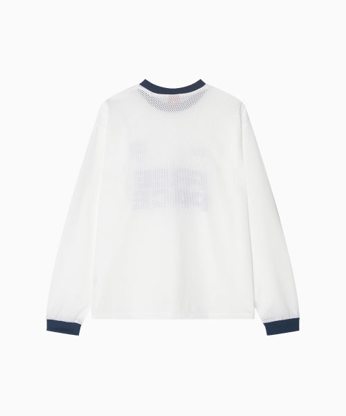 SPORTY MESH ROUND T SHIRT - 5 COLORS WHITE