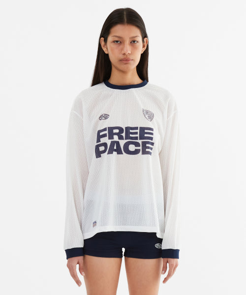 SPORTY MESH ROUND T SHIRT - 5 COLORS WHITE