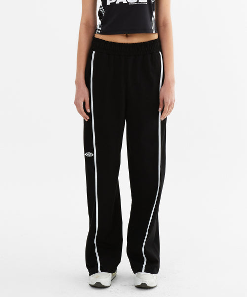 LINE POINT PIN TUCK COTTON PANTS - 3 COLORS BLACK