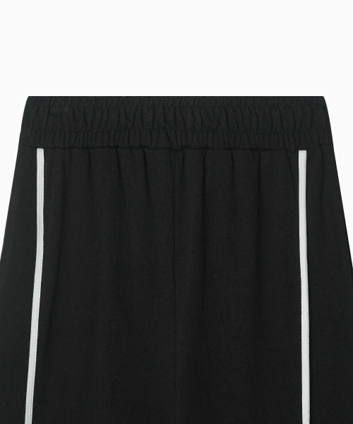 LINE POINT PIN TUCK COTTON PANTS - 3 COLORS BLACK