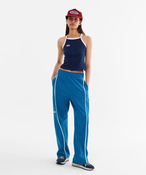 LINE POINT PIN TUCK COTTON PANTS - 3 COLORS BLUE
