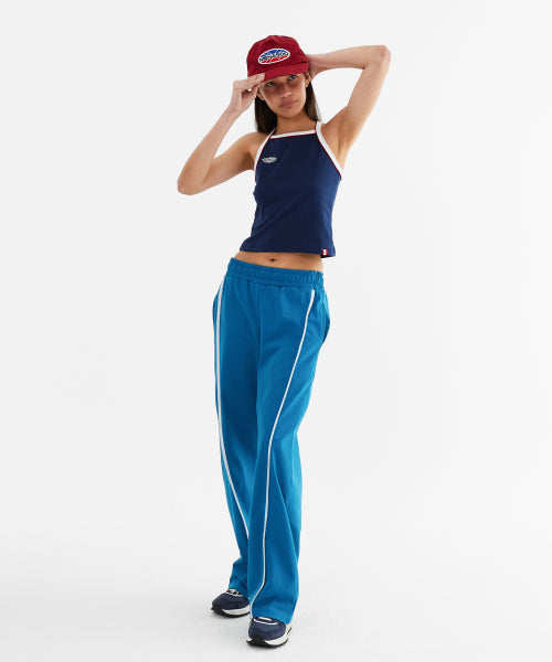 LINE POINT PIN TUCK COTTON PANTS - 3 COLORS BLUE