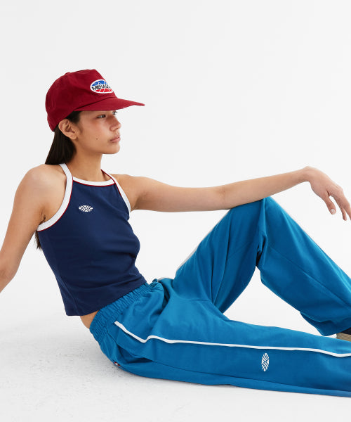 LINE POINT PIN TUCK COTTON PANTS - 3 COLORS BLUE
