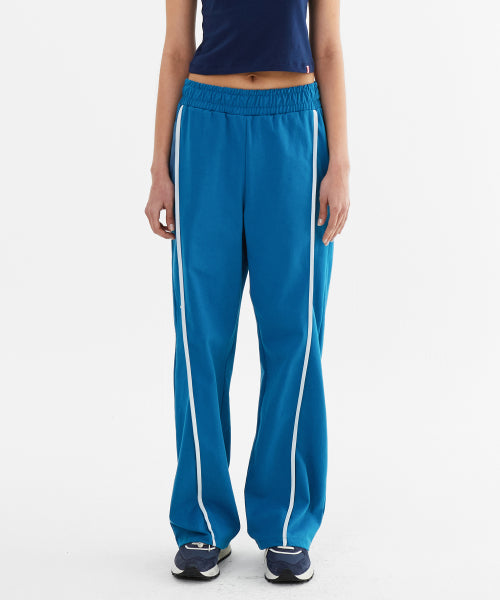 LINE POINT PIN TUCK COTTON PANTS - 3 COLORS BLUE