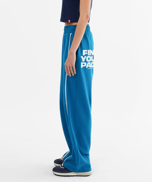 LINE POINT PIN TUCK COTTON PANTS - 3 COLORS BLUE