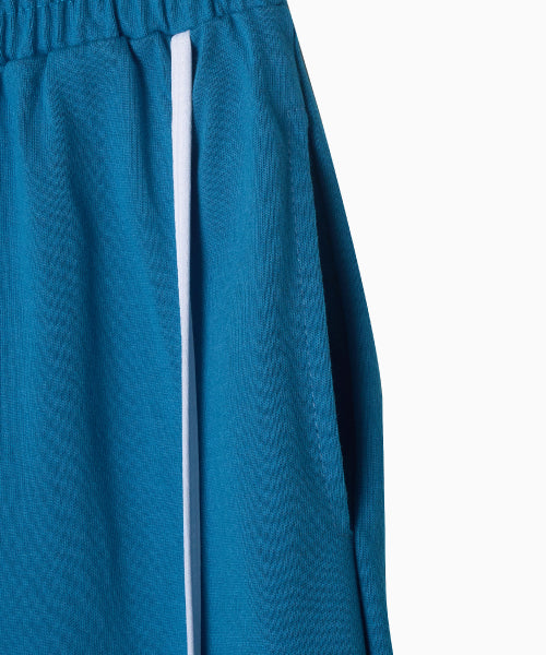LINE POINT PIN TUCK COTTON PANTS - 3 COLORS BLUE