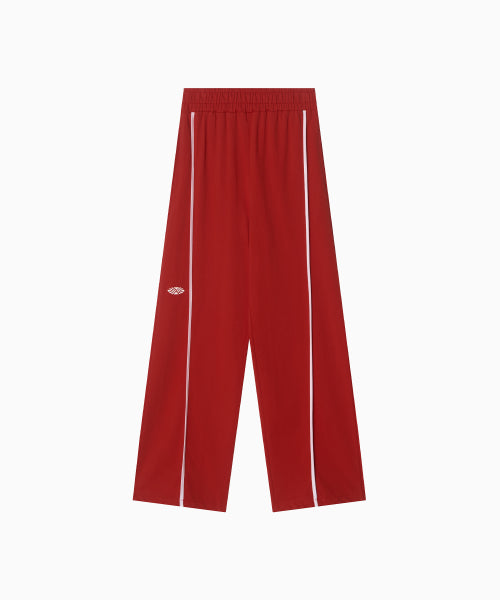 LINE POINT PIN TUCK COTTON PANTS - 3 COLORS RED